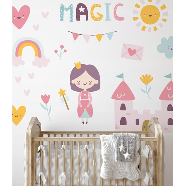 Wallstickers til børn Princess 50x100cm