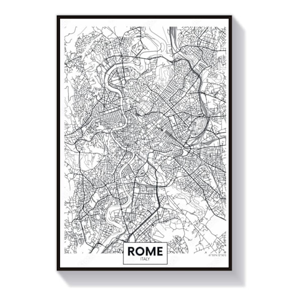 Rom Karta Poster 50x70cm 50 cm