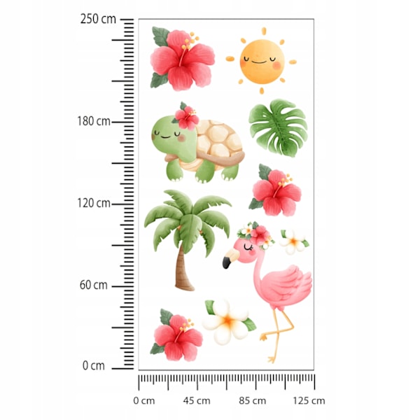 Seinätarrat lapsille Tropical Sun 125x250cm