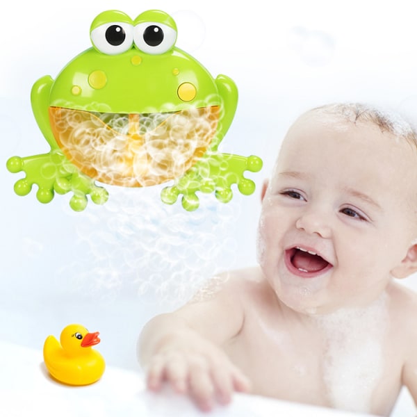 Sammakkokuplakone leikkimässä vesileluja Kylpyhuone Lapset uimassa leikkimässä vettä sylkevä kupla Sähköinen söpö kupla sylkevä sammakko (1 kpl)