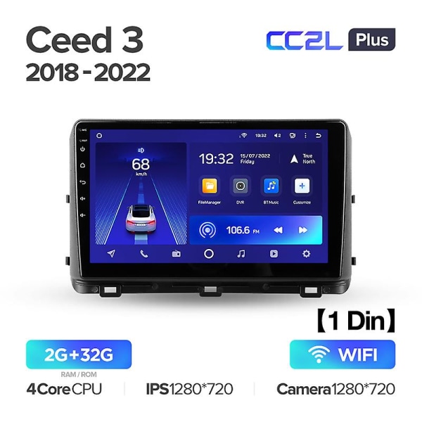 CC2L CC2 Plus For Ceed 3 CD 2018 - 2022 Autoradio Multimedia Videosoitin Navigointi GPS Android No 2din 2 din dvd Ceed 3 CC2Lp 1D 32G
