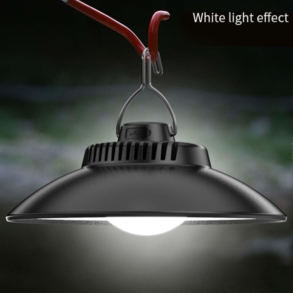 Bärbar vattentät utomhustältlampa Varm campinglampa USB uppladdningsbar omgivande ljus med krok