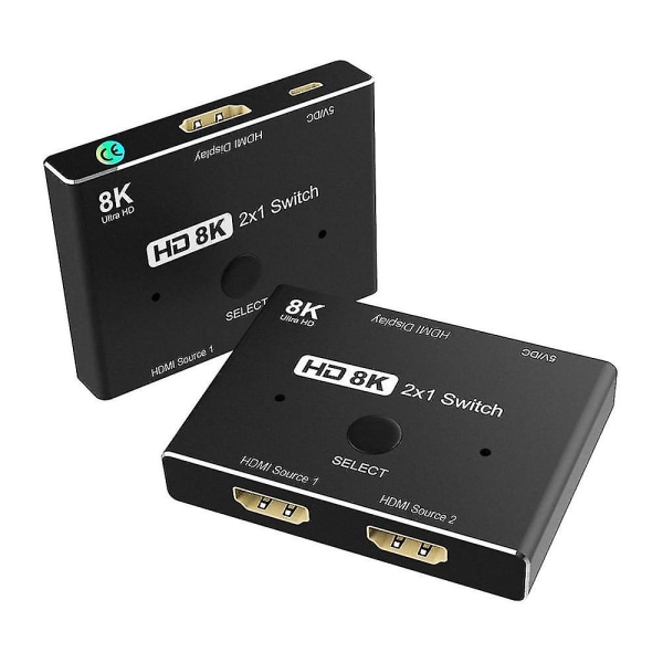 Switcher HDMI 2.1-kompatibel 2 In 1 Out Ultra Speed