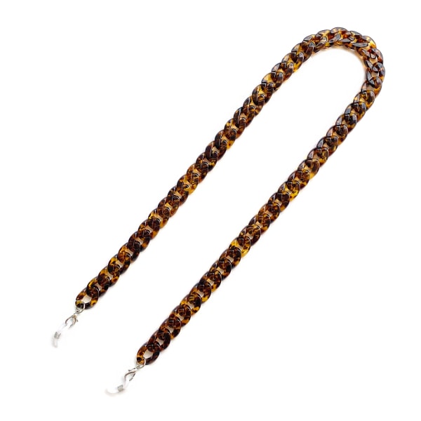 2 stk. Leopard-taske-stropkæder (76,5 cm), harpikspose-rem udskiftning kantstenskæder med hummerlåse til håndtaskefremstilling