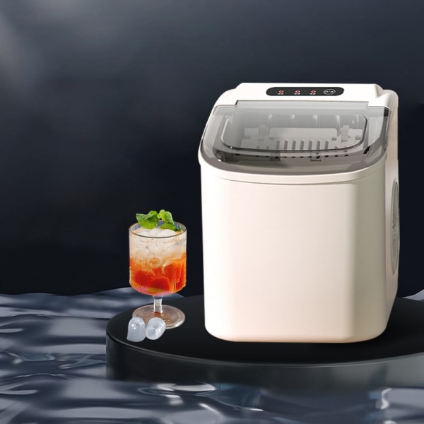 Sommarmode Professionell elektrisk 15 kg hushållsmini smart automatisk rund iskubsmaskin liten bärbar iskubmaskin