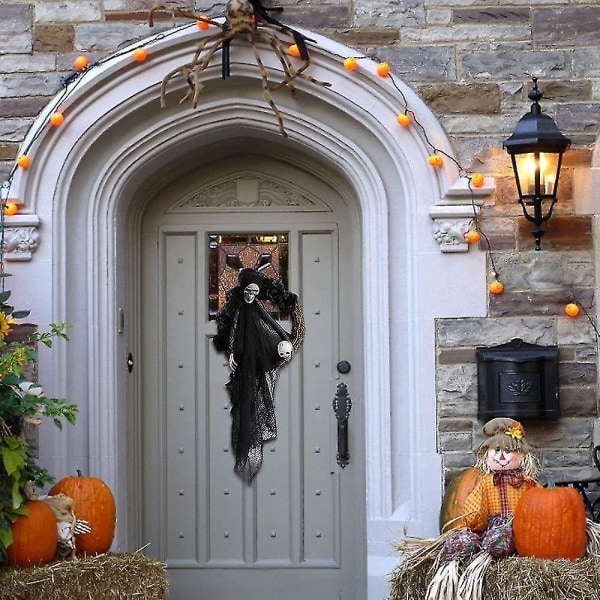 Halloween Decorations Wreath Etuoven seppele/ulkoikkunaseppele