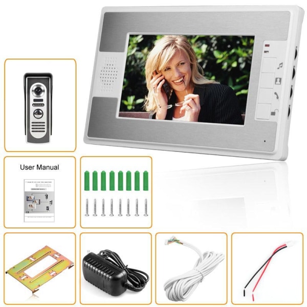 7 tommer smart home video dørklokke trådløs fjernbetjening hjemmeovervågning video stemme intercom dørklokke,,