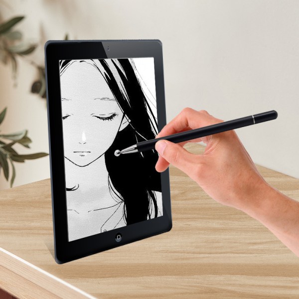 1 stk svart aktiv kapasitiv penn iPad Stylus ios Android-kompatibel mobiltelefon Nettbrett Malepenn Touch Screen Pen Universal Penn