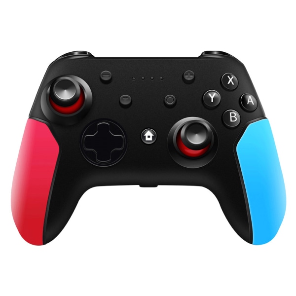 Wireless Pro Controller til Switch/Switch Lite Remote Pro Controller Gamepad Joystick, Gyro Axis, Justerbar Turbo og Motion Support Wake Up（Rød-Blå）