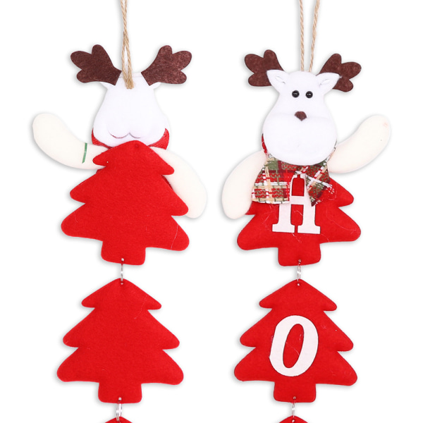 3 store søte julenisse elg anheng juletre dekorasjon anheng innendørs vindu anheng