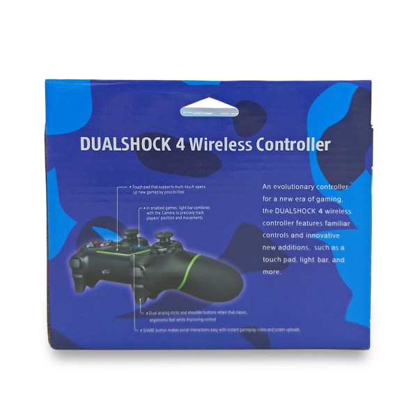 Trådlös handkontroll för PS4 RegeMoudal trådlös handkontroll för PS4/ Pro, pekskärmskontroll med dubbla vibrationer och ljudfunktion (blå)