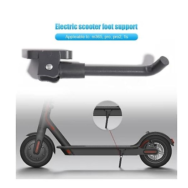 Fällbart elektriskt skoterfotstöd för Xiaomi M365 skotrar Stativ sidostöd Reservdelar Scootertillbehör Black