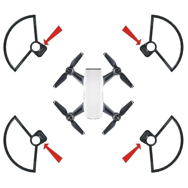 Propeller Guard Suojapuskuri Törmäyksenesto Dji Spark Drone Blackille