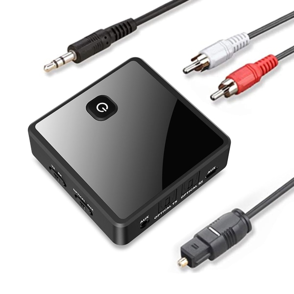 Zf-380 2 In 1 Bluetooth 5.0 Sender Mottaker Tv Høyttaler 3,5 mm Aux Optisk Adapter Lyd Musikk Trådløs sender Mottaker For PC Tv Bilhodetelefoner