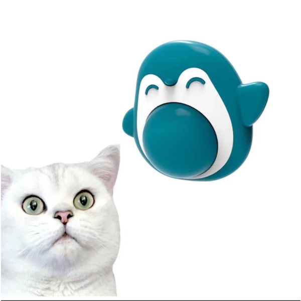 Blue Cat Grass pallo sisälelu Cat Grass lelu 360° kääntyvä säilytyskannessa ja 1 vaihdettavalla kissanpallolla