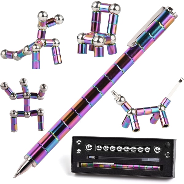 Monitoiminen dekompressiomagneettinen metallikynä, Office Variety -kynä, kapasitiivinen kynä, lahja lapsille tai ystäville (väri)