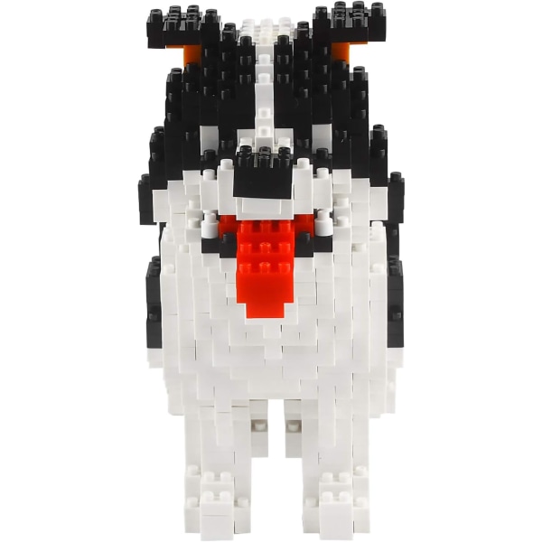 950 stykker Border Collie Hunde Mikrobyggeklodser, Animal Mini Blocks Mursten Legetøjssæt KLJM-02 (Border Collie)