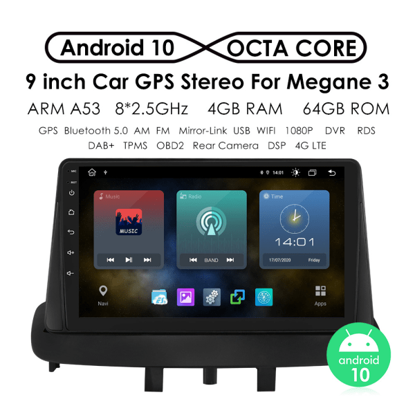 9 tum 8+128G Android Car DVD-spelare Carplay Mp5 Car Player Bilstereo med GPS-navigationsspelare