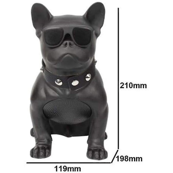 Brbar Bluetooth-hgtalare, Fransk Bulldog Dubbelhgtalare M10 Bluetooth-hgtalare Hundbashgtalare (vit) Gratis frakt