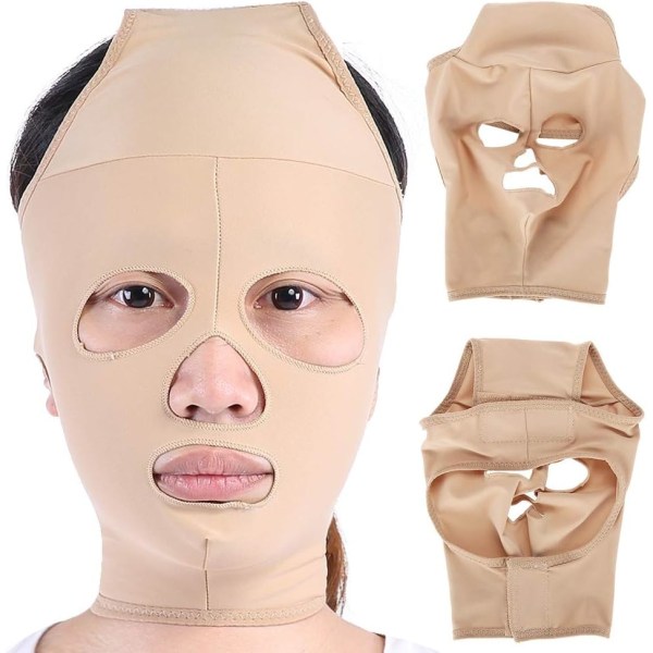 Anti-rynke ansigtsbælte, V face line Anti-rynke maske til kindhage Ultratynd bandage(S)