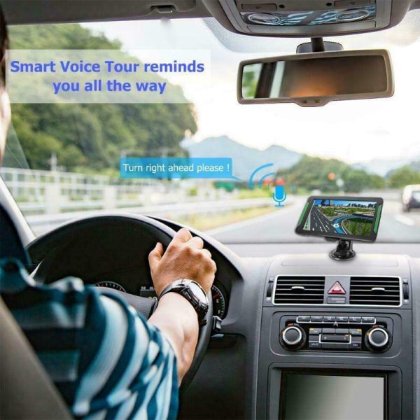 7 tommers HD berøringsskjerm bil GPS-navigator med 8 GB ROM MP3/MP4-spillere FM-sender og 2018 siste kart