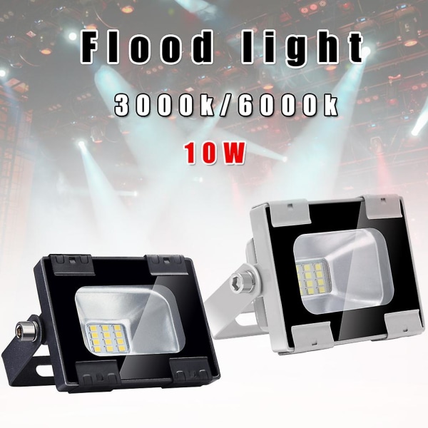 10 W Flood Light vedenpitävä pölytiivis energiaa säästävä valaistus ulkopuutarhaan 6pcs