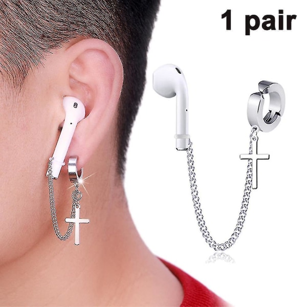 Anti-tapt øreklemme for trådløse øretelefoner-1 øreklips Cross (1 par) Style 1