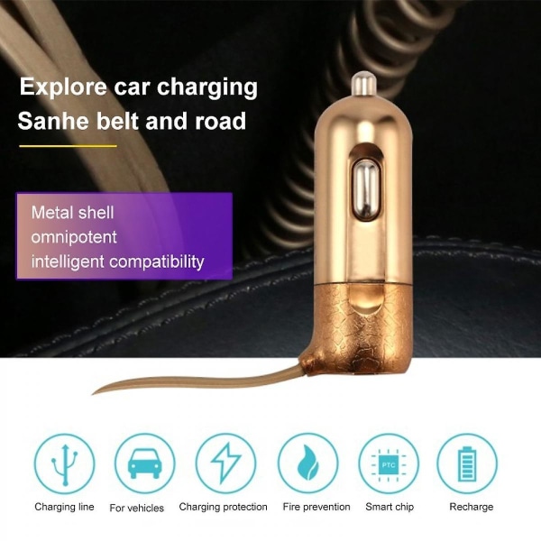 Veeki Quick Charge biloplader, 3 i 1 hurtigopladningsledning til Iphone 13/pro Max/pro, 12/11, Samsung Galaxy, Ipad, Kamera, egnet til de fleste Carsgrey