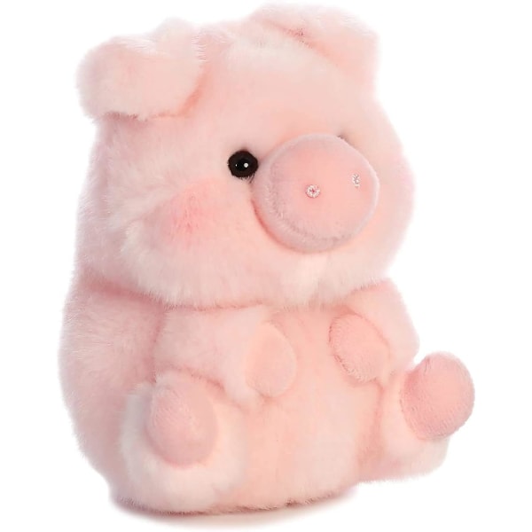 Sødt kæledyr Smådyr Dukke Bold Plys Legetøj Rund Grib Machine Dukke Bryllup Kaste Firmagave (Pink Piggy 1 Pakke, 18 cm)
