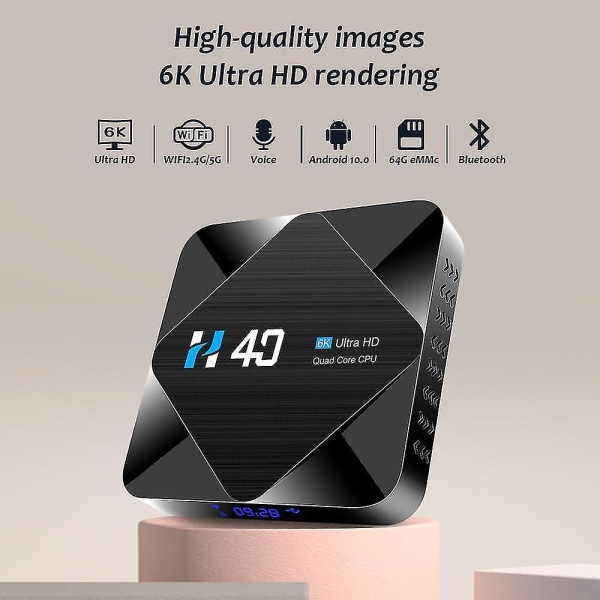 Android Tv Box Android 10 H616 Smart Tv Box Hd 4gb 32gb 64gb Bluetooth Wifi 2.4g/5g H40 Android Box Tv Mediasoitin set US Plug 4GB 32GB