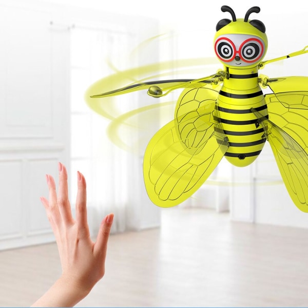 10 cm:n mini lentävä mehiläinen RC drone siivillä Käsitunnistin induktiohelikopteri elektroninen malli Quadcopter drohne lelut lapsille