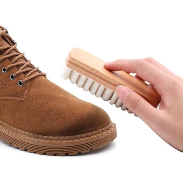 Stykke ruskind skobørste, ruskind sko børste ruskind sko børste Crepe ruskind sko børste til rengøring Dekontaminering af ruskind sko/støvler/tilbehør
