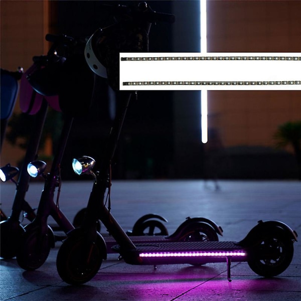 Led Strip Ficklampa Bar Lampa För Xiaomi M365 elektrisk skoter Nattljus Skateboard Säkerhet Färgglada Nattljus Tillbehör As shown