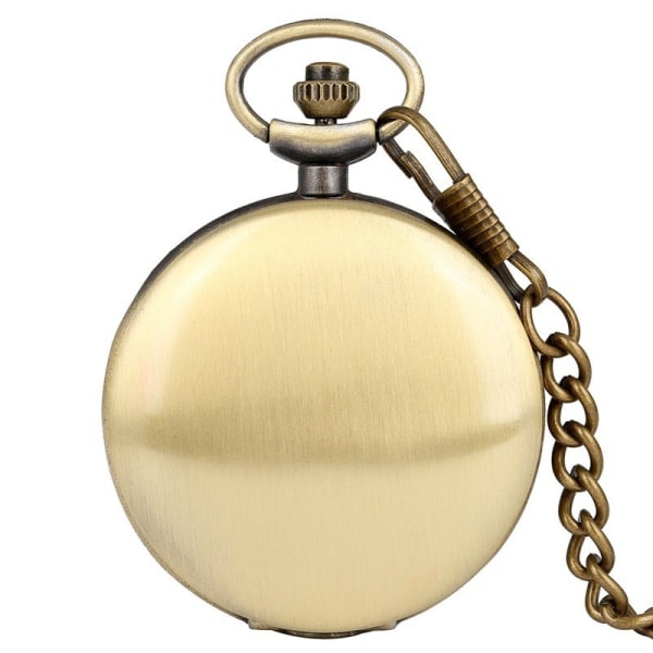 Riipus kaulakoru watch watch pyöreä kiillotettu kvartsi numero Yksinkertainen sileä cover tyylikäs metalliseos väri (kulta) miehille, naisille
