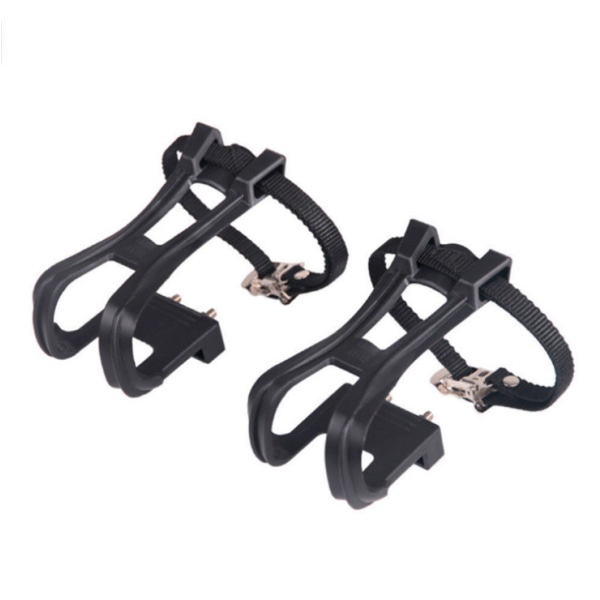 1 par sykkel terrengsykkel pedal tå stropper plast hunde munnstykke fot stropper Sykkel tilbehør (svart)