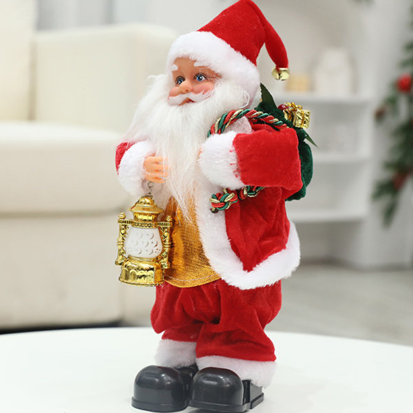 Elektrisk julemand (lanterne), elektrisk julemandslegetøj med julemand og musikalsk julemand Rystende julemand Festpynt Jul nytårsgave f