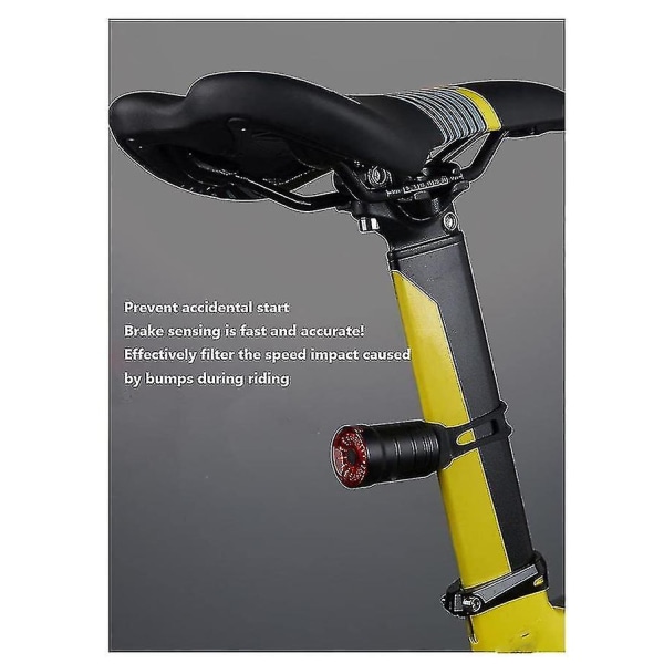 Multifunktionella cykelbakljus Uppladdningsbara smarta cykelbakljus Installation av sadelstolpe