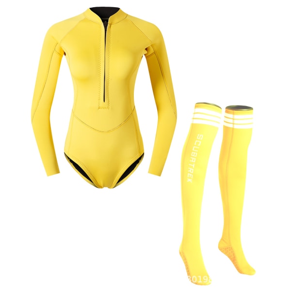 Langermet surfe- og snorkledress, badedrakt for solbeskyttelse M