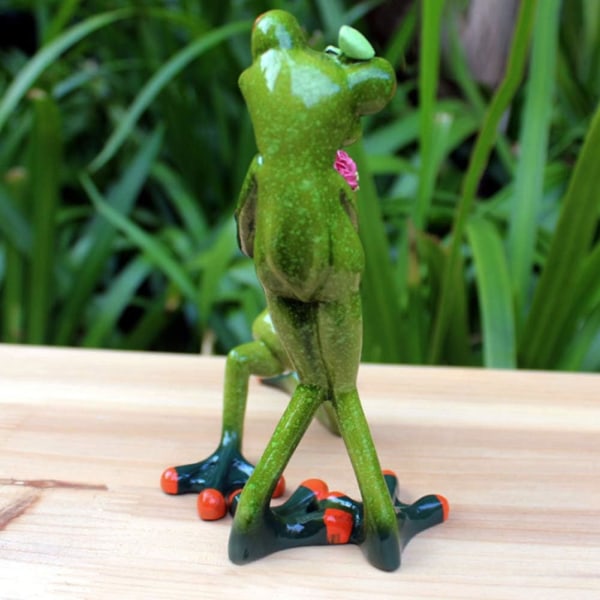 Gifte meg Frosk Frosker Figurer Statue Froske Skulptur Søt morsom kjærlighet til gave Hjemmebord dekorasjon