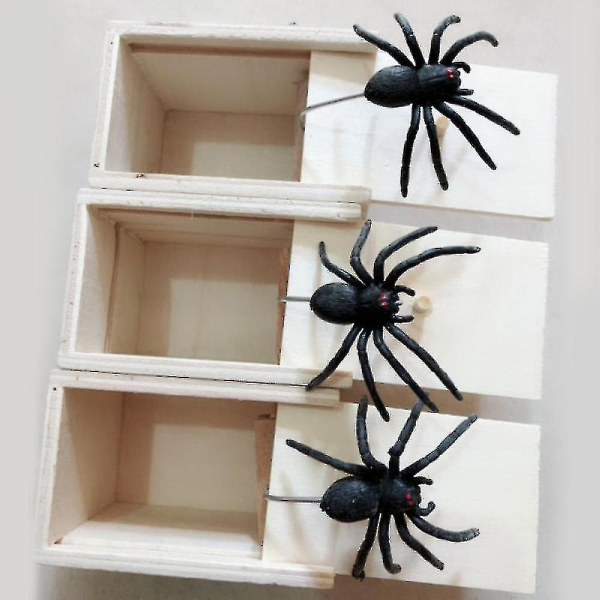 Mischief Spider -paniikkilaatikko, 1 kpl, puunvärinen Zinuo Boutique