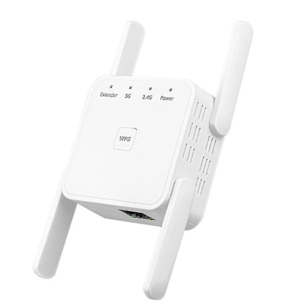 Antenn Signal Booster, 2,4 5g Dual Band Wireless Extender Repeater 1200m Wifi Booster Förstärkare (färg: svart) black