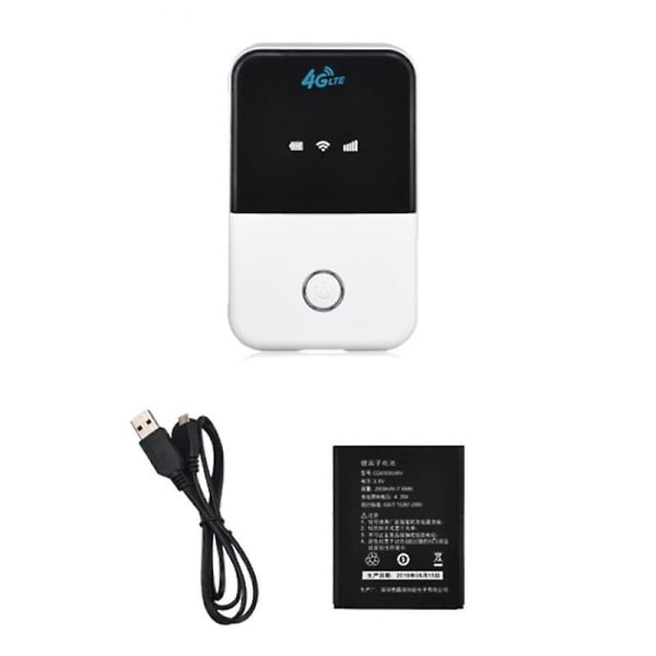 150mbps 4g Lte Pocket Wifi Router Bil Mobil Hotspot Trådløst Bredbånd Mifi Ulåst Modem Med Sl White