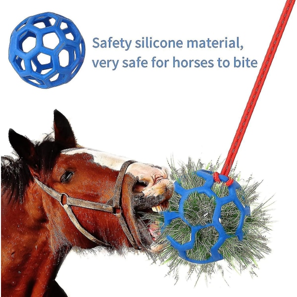 3 stk Hengende Fôringsball For Hest- Silikon Hest Behandle Ball Med Sterk
