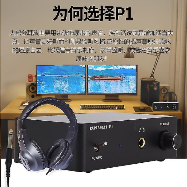Pj.Miaolai P1 5532 High-Fidelity Hjemmestasjonær datamaskin Amp Fever-Grade HIFI hodetelefonforsterker