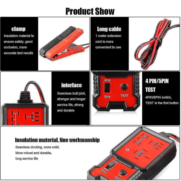 Bilrelætester 12v Elektronisk Automotive Relætester Universal Til Auto Battery Checker Alternator Analyzer Diagnostic Tool Fz51-2