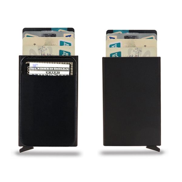 Plånbok Herrkorthållare Metall Kreditkortshållare Smart Wallet Bankkortshållare herr Plånbok-Svart