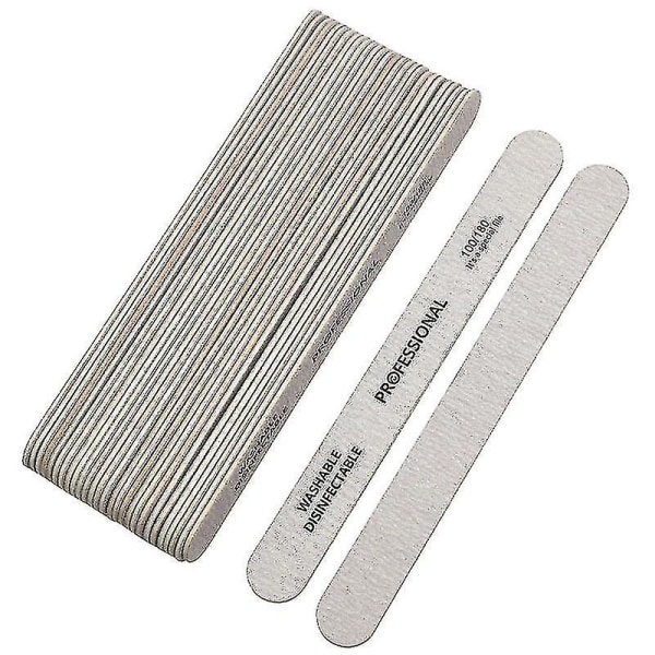 100 stk træneglefiler 100/180 negleværktøjer Bufferblok Manicure Sandpapir Neglekunst polering