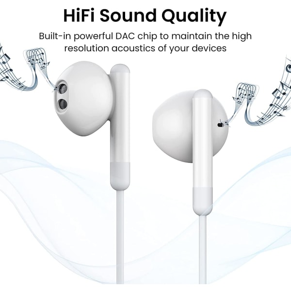 Hörlurar för iPhone 11, Hörlurar för iPhone 12, In-Ear-hörlurar, med  mikrofon och volymkontroll Kompatibel med iPhone 11/12 Pro/13 Mini/SE  2022/X/XR. 00e5 | Fyndiq