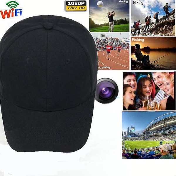1080P Wearable Security HD Mini wifi Hat kamera