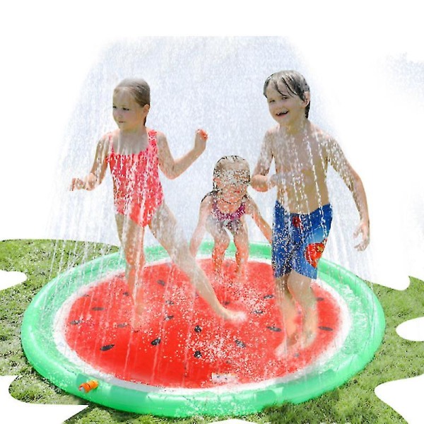 Tflycq vannmelon sprinklermatte Pvc vannspraypute vannmelon vannspraypute svømmesirkel barn leker vann sommer
